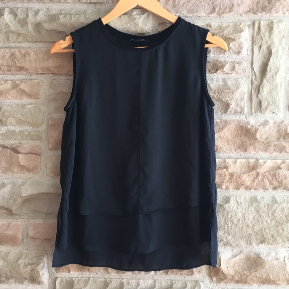 Metaphor Tops - 💕Metaphor Black Ruffle Tank Top Size S